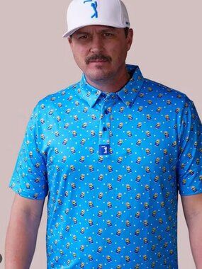 Bogey Bros WD-90 Swing grease men's golf short sleeve polo size Large